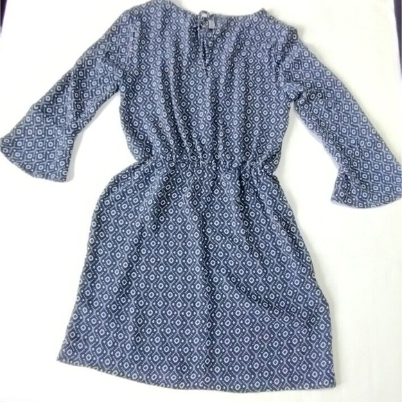 H&M Divided Blue White Geometric Pattern Summer Dress Womens Size Small 4 - Picture 8 of 8